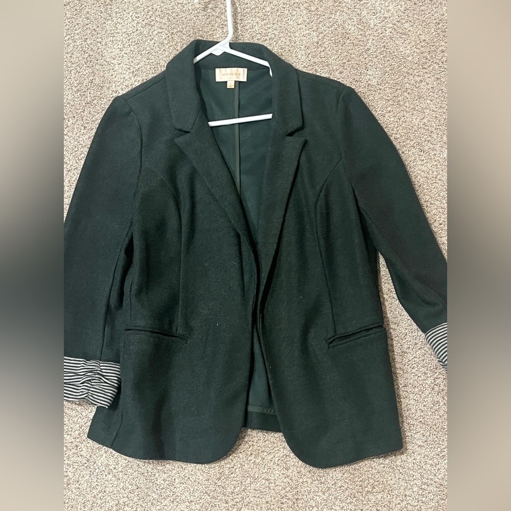 Skies Are Blue Dark Green Blazer